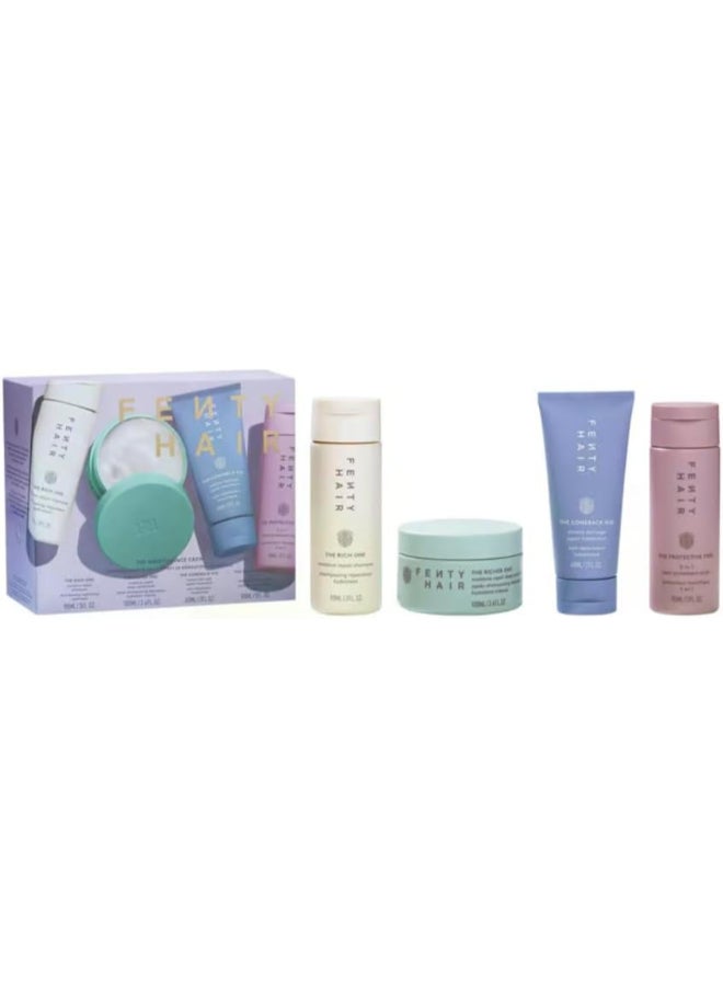 The Mini Maintenance Crew Universal Hair Start'R Kit | Complete Travel-Size Hair Care Starter Set for All Hair Types | Shampoo, Conditioner & Styling Essentials Mini Kit | Moisture-Rich Everyday Hair Care Travel Set