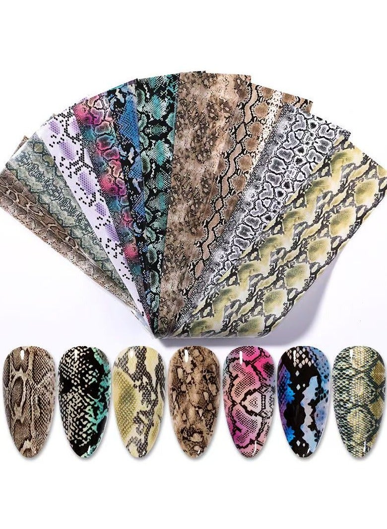Nail stickers ins European and American hot snake patterned starry sky sticker set retro lace transfer paper nail stickers