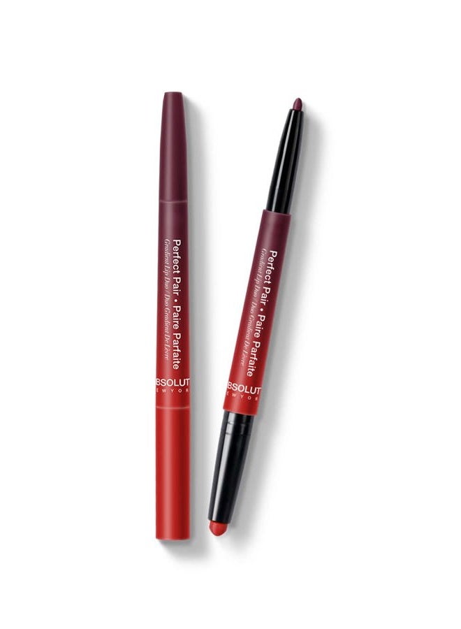 ALD02 Perfect Pair Lip Duo, Fuller and Poutier Lips, Deeper Shade For Lip Contouring, Satin Lipstick and Lip Liner