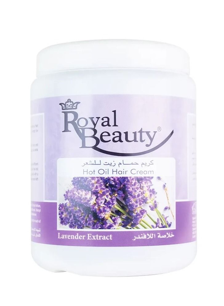 Royal Beauty Lavender Hot Oil Hair Cream – Intense Hair Repair, Deep Hydration, and Shine Booster, 1000 ml
