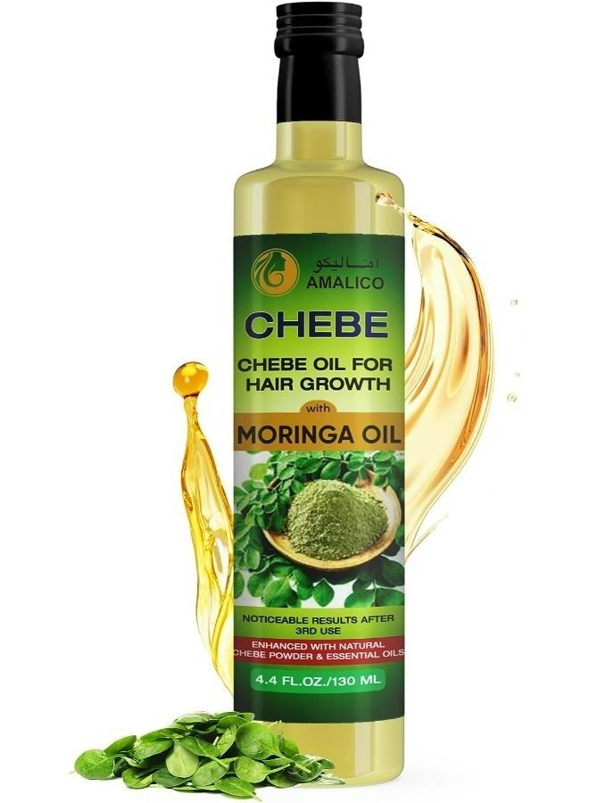 2 in 1 Moringa Oil with Chebe Powder for Hair Growth 130 ML