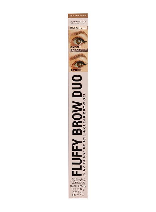 Makeup Revolution Fluffy Brow Filter Duo Medium Brown