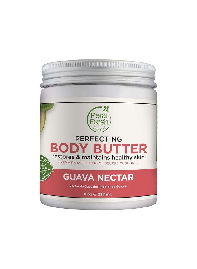 Pure Perfecting Guava Nectar Body Butter, Organic Coconut Oil, Argan Oil, Shea Butter, Promotes Healthy Skin, Vegan and Cruelty Free, 8 oz (Guava Nectar)