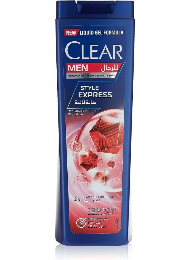 Clear Men Anti-Dandruff Style Express 2In1 Shampoo & conditioner, 400ml