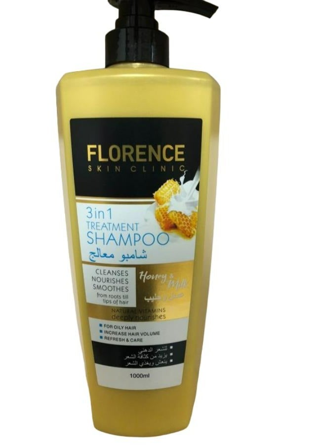 3 In 1 Treatment Shampoo Honey And Milk 1000 ML