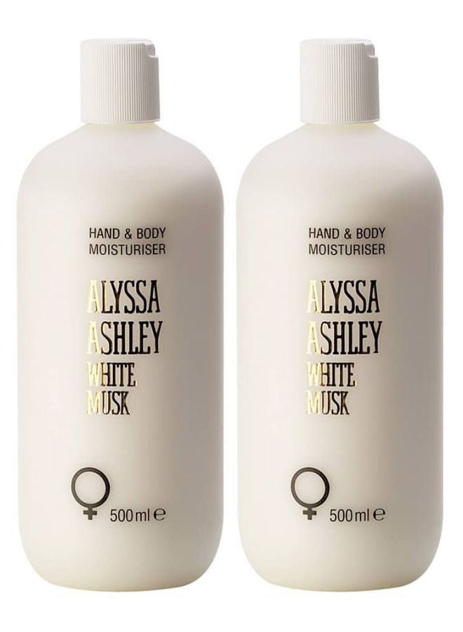 White Musk H&B Moisturiser 2x500Ml