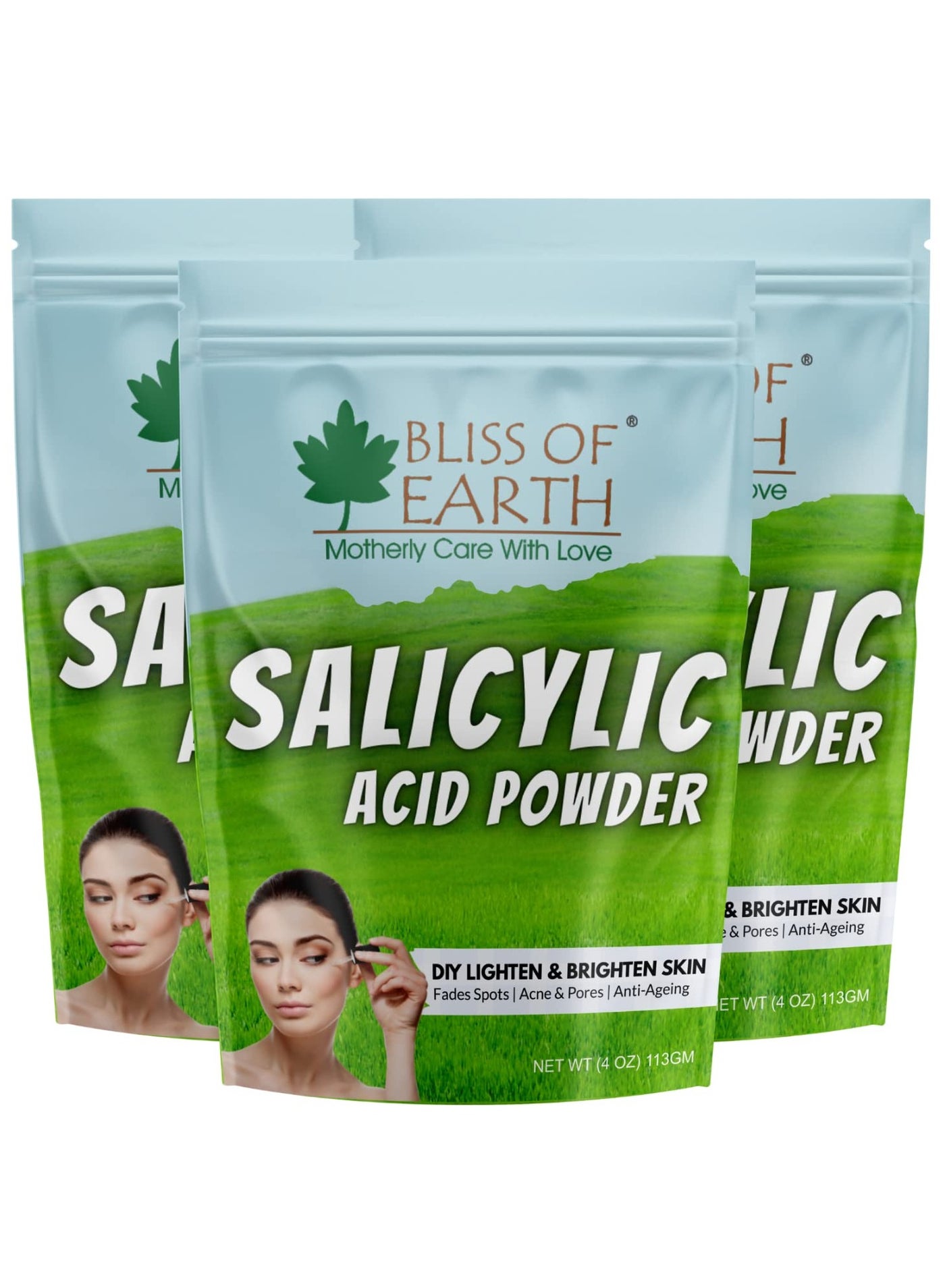 Salicylic Acid Powder Great for Making Skin Care Products Cleanser Moisturizer Anti Aging Serum Body Wash & DIY Products 3x113gm