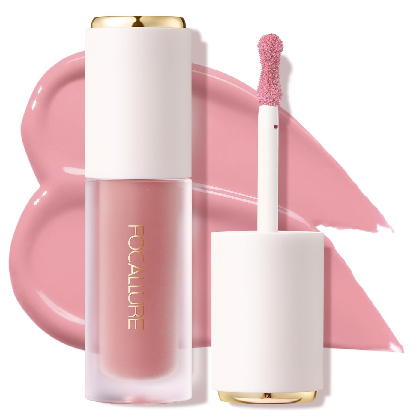 FOCALLURE Silky Cream Liquid Blush,Leaving a Matte Dewy Makeup Look,Easy to Apply and Create a Natural Flush,Long Lasting and Lightweight Cheek Blush Face Makeup,BLOODY MARY