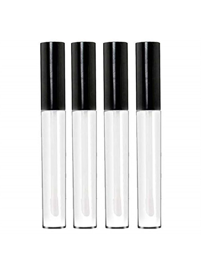 4PCS 5ML Empty Lip Gloss Tubes Containers, Refillable Empty Lip Gloss Bottle for Lip Samples Travel Split Charging DIY Makeup