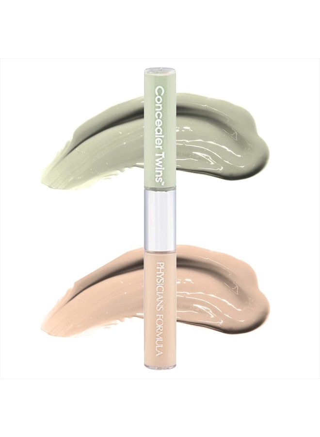 Cream Dual-Ended Concealer Stick Green/Light, Neutralizing, Dark Circles, Scars, Blemishes, Eyes