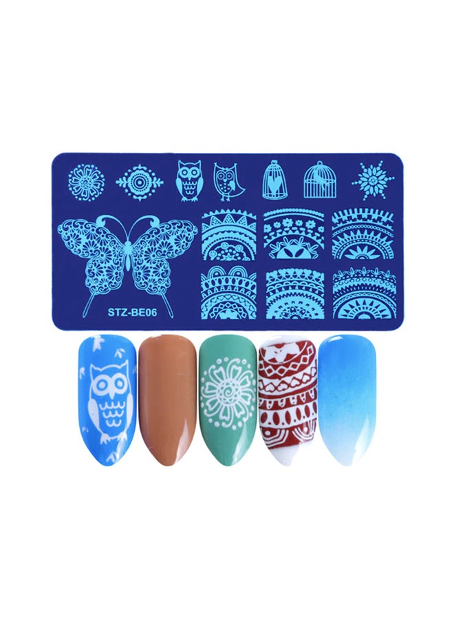 Nail Plates Nail Stamp Templates Metal Manicure Stencils Nail Art Stamping Image Plates for Nail Salon DIY Decoration MEDIUM NSP STZBE06
