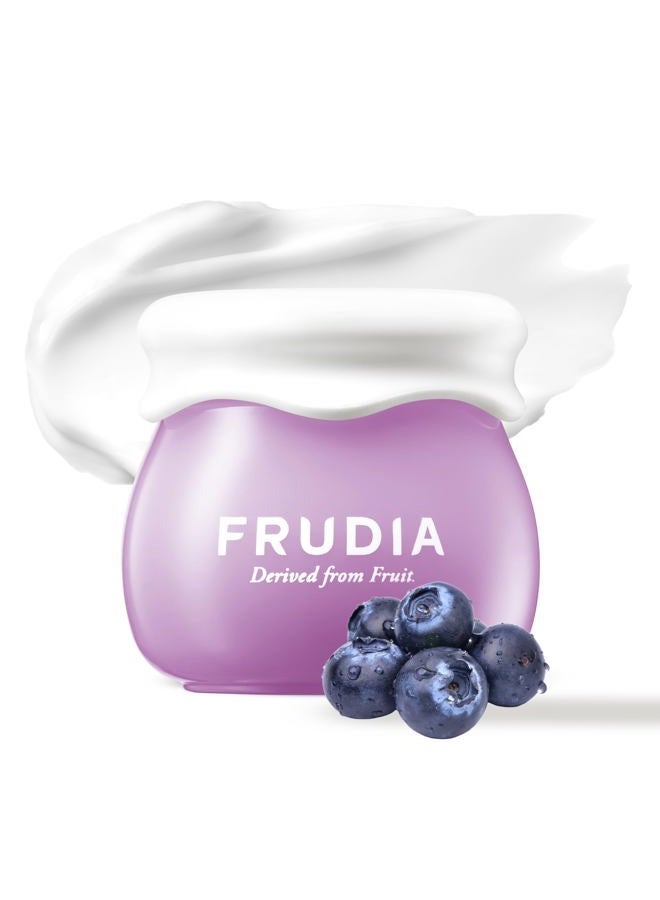 Blueberry Hydrating Face Cream, Vegan Korean Face Moisturizer w/77% Blueberry Extract, Panthenol & Fruit Seed Oils for Dry Skin (0.35 fl oz)