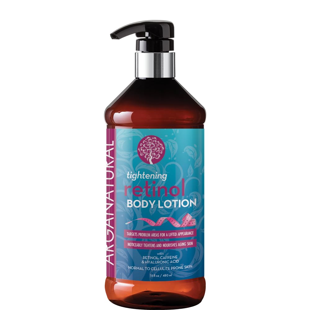 Arganatural Retinol Body Lotion with Vitamin E & Collagen â€“ Skin Firming, Skin tightening, and Anti-Aging Cream. All in One Body Lotion for Women.
