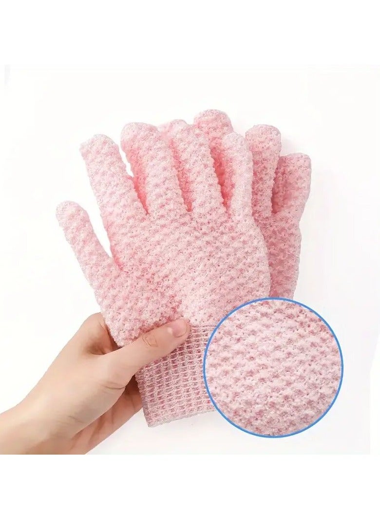Exfoliating Bath Gloves For Shower - Heavy Exfoliation, Body Scrub Shower Scrubber, Shower Exfoliating Gloves For Women & Men, Loofah Shower Glove