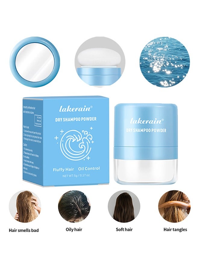 Dry Shampoo Powder, Fluffy Hair- Oil Control, Fragrance and Volumizes Hair, Long-lasting, Refreshing all Day, Mild and Easy to Use, Unisex # Ocean fragrance（5g）