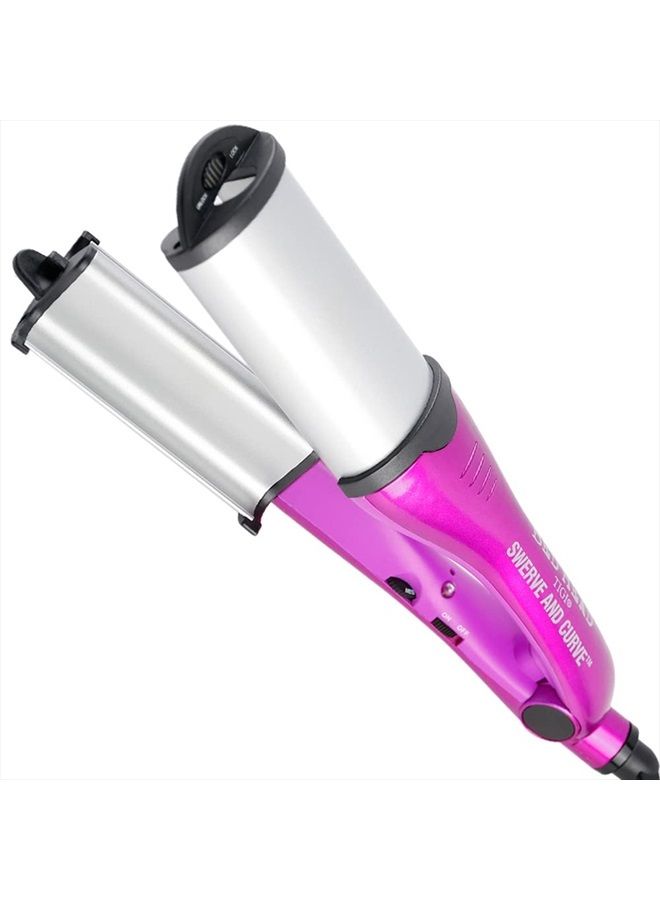 Swerve Curve Hair Waver and Wand | 2 Tools in 1, Beachy Waves, Tousled Curls