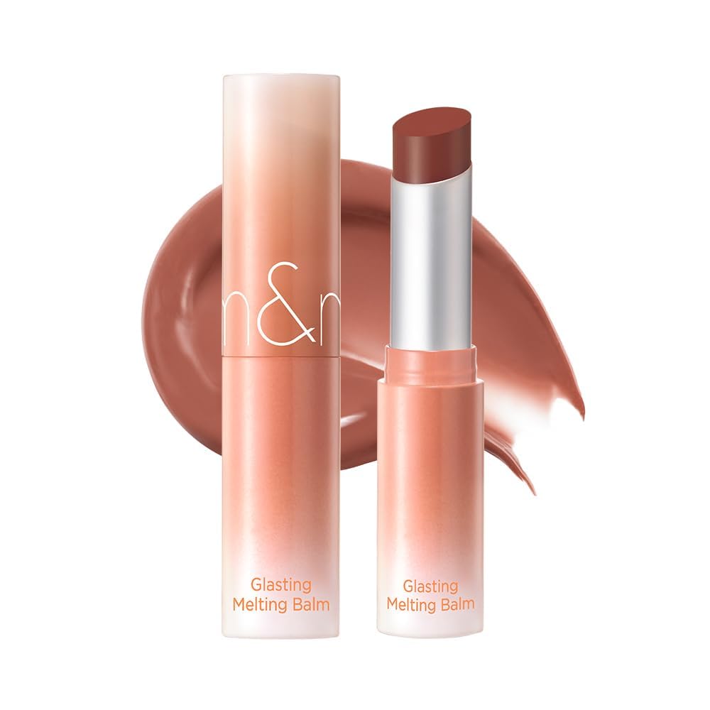 rom&nd GLASTING MELTING BALM 13 Scotch Nude | Crystal-Clear Water-Gloss Shine | Hydrating Tinted Lip Balm for Plump, Non-Sticky Lips