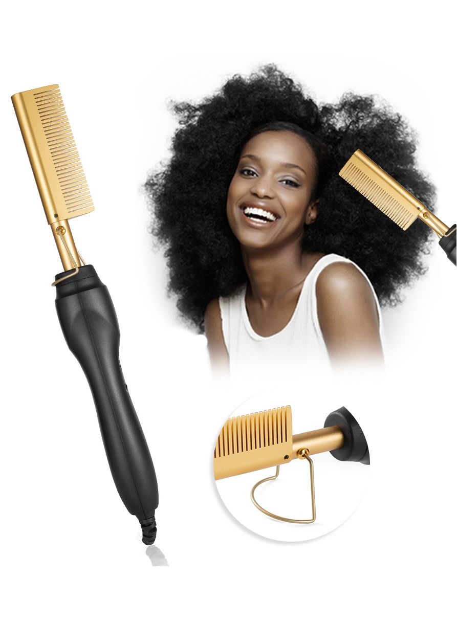 Hair Straightener Curling Hot Comb Wet Dry Hair Use Electric Hair Curler Professional Hot Comb