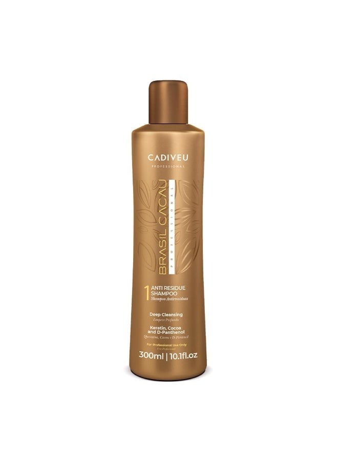 nti Residue hair Shampoo with Keratin, cocoa and d-panthenol for deep cleaning, freezy, dull, dry and damaged hairs, restores shine, softness and rejuvinates the hair - 300ml