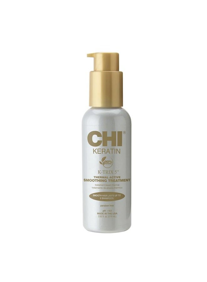 Keratin K-Trix 5 Smoothing Treatment, Hair Serum For Creating Smooth, Frizz-Free Styles That Last, Sulfate, Paraben, & Cruelty-Free, 3.92 Oz