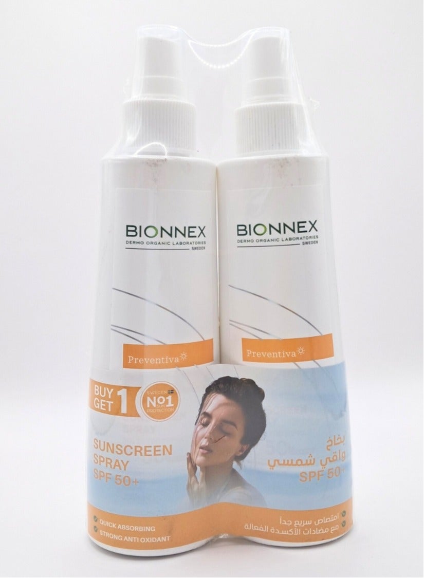Bionnex Prevantiva Sunscreen Spray Spf50+ 200Ml Buy 1 Get 1