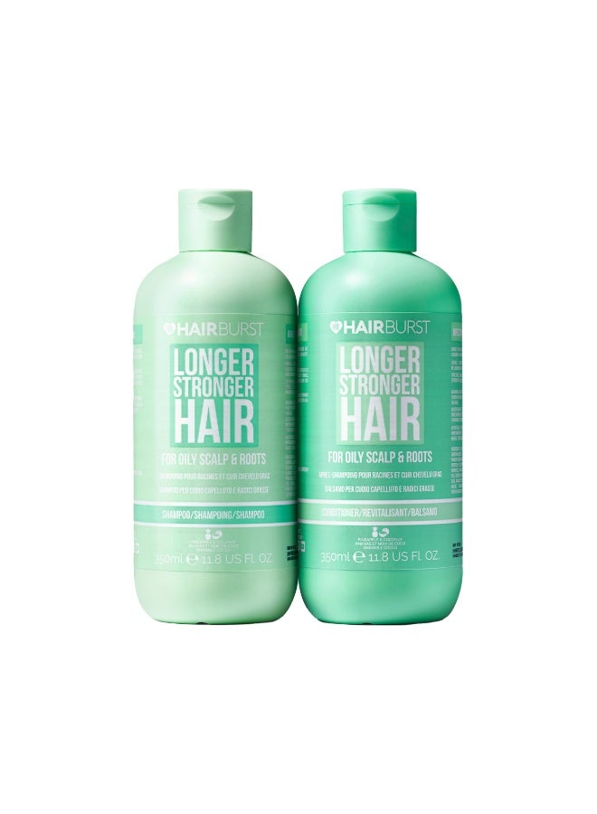 Shampoo & Conditioner Set for Oily Hair-Deep Cleansing, Purifying & Hydrating with Tropical Aroma - Promotes Hair Growth, Reduces Hair Loss-Free of SLS, Silicones & Parabens - Made in UK