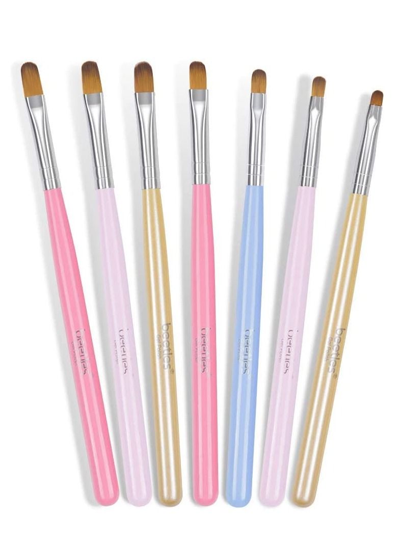 Nail Brush, Beetle Gel, 7-Piece Set of, Extended Artistic Skills, Builder Drawing Pen, Suitable for Home and Salon Use, Nails, Carving, Nylon, Create Feminine Beauty