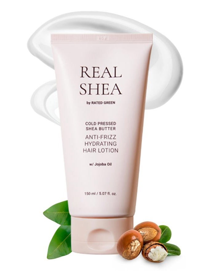 Real Shea Protein Recharge Leave-in Treatment, 5.07 fl oz - Organic Shea Butter Deep Conditioning Hair Mask Treatment for Dry, Frizzy, Damaged Hair