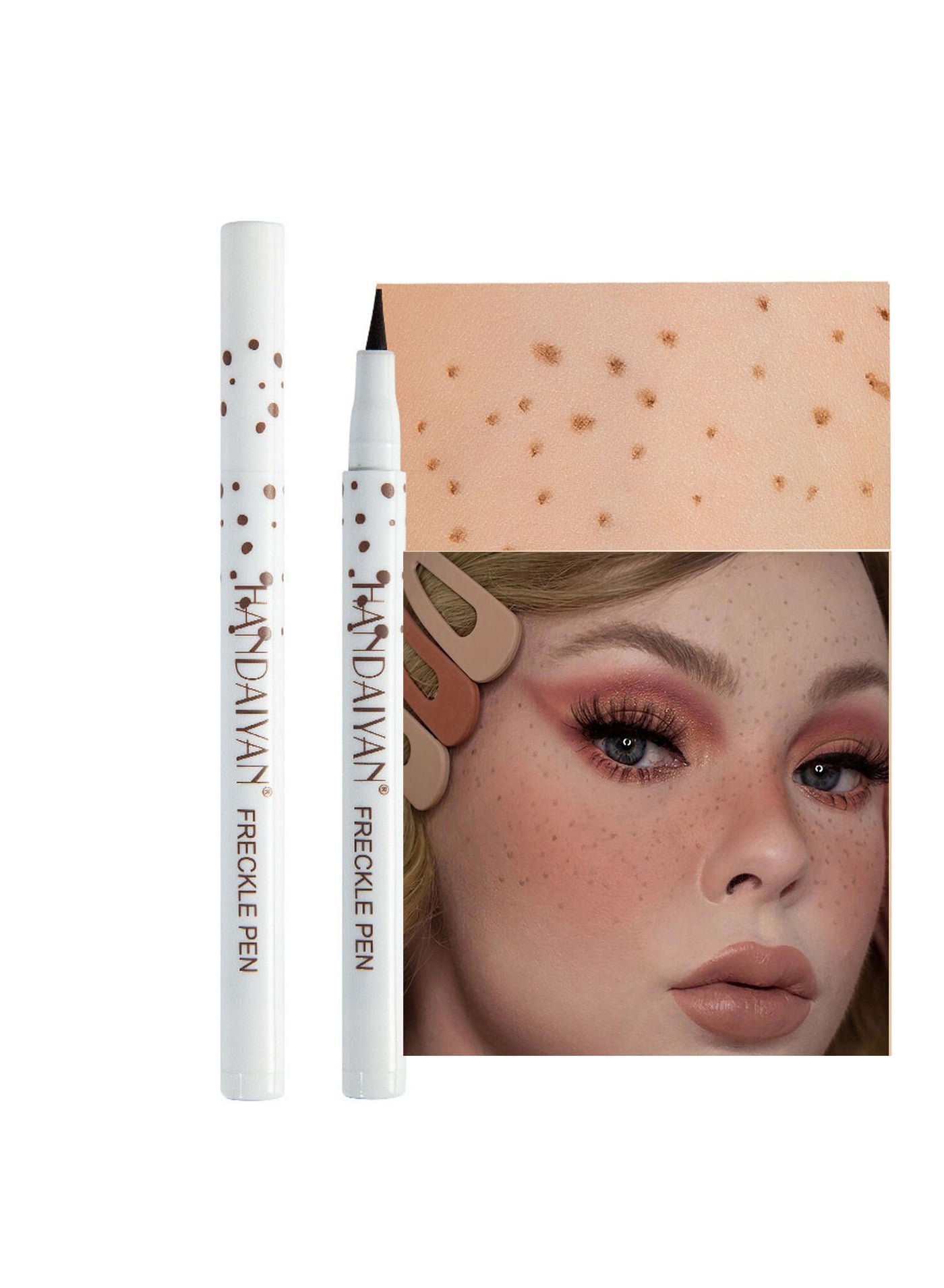 HANDAIYAN Freckle Pen 4 Colors Available, Natural Lifelike Freckle Makeup Pen, Waterproof Long Lasting Quick Dry Natural Makeup (2)
