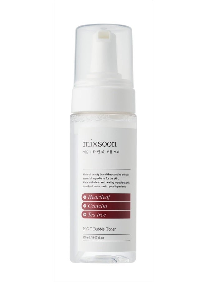 H.C.T. Bubble Toner 150Ml, Facial Moisturizer For Dry, Sensitive Skin, Heartleaf, Centella Asiatica, Tea Tree For Soothing