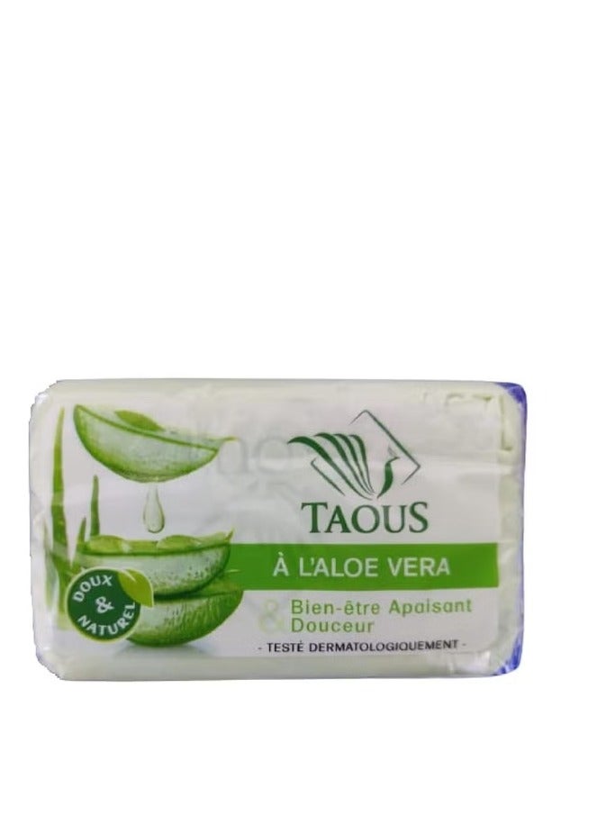 Taous Soothing Aloe Vera Soap: Natural Care in 500g Pack of 4