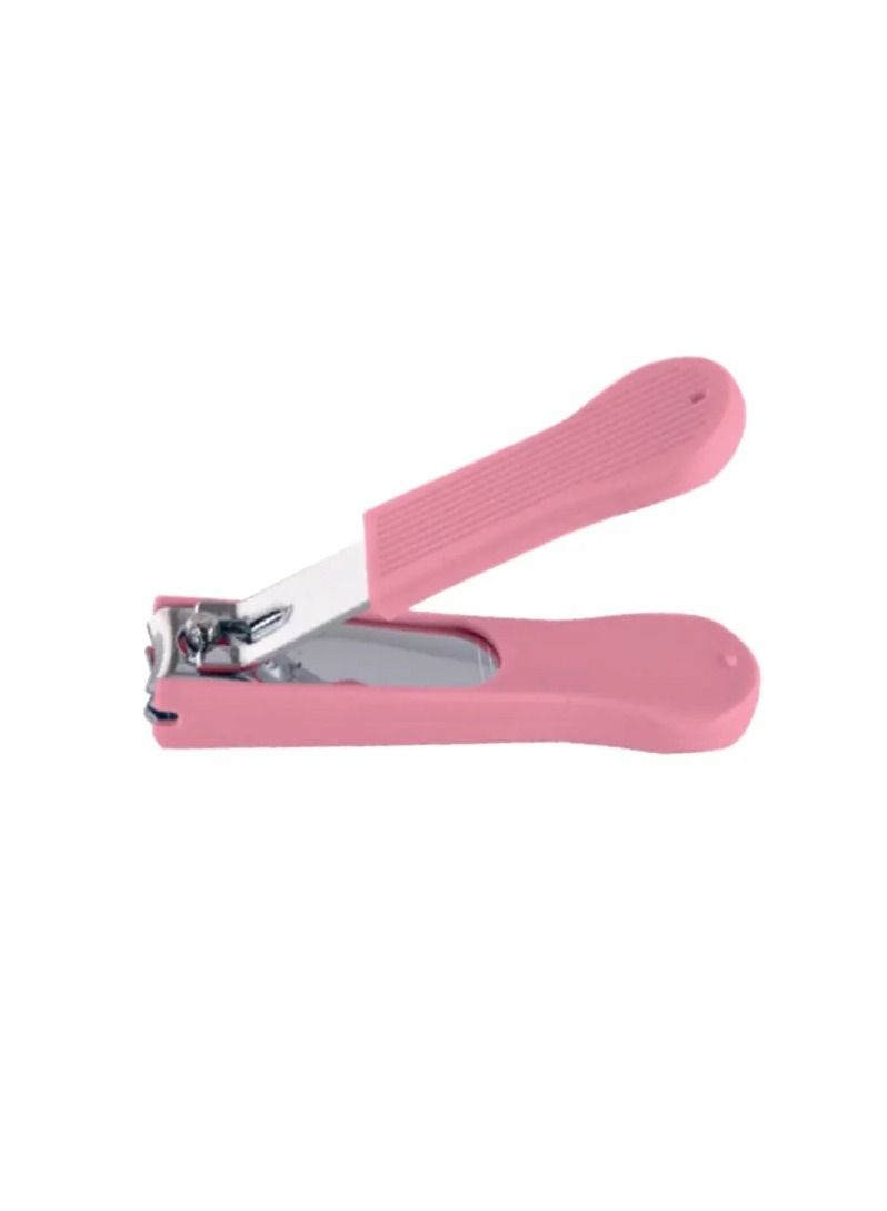Pritty Baby Nail Clipper with Splinter Catcher – Safe & Easy Nail Trimming, PINK