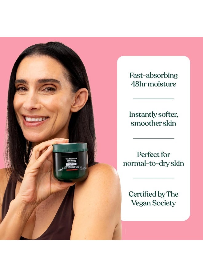 Strawberry Body Yogurt – Fast-Absorbing Gel-Cream Body Moisturiser with Shea Butter & Almond Milk | Provides 48hr Hydration, Softens & Smoothes Normal to Dry Skin | Sweet Strawberry Scent, Non-Greasy, 200ml - image 10