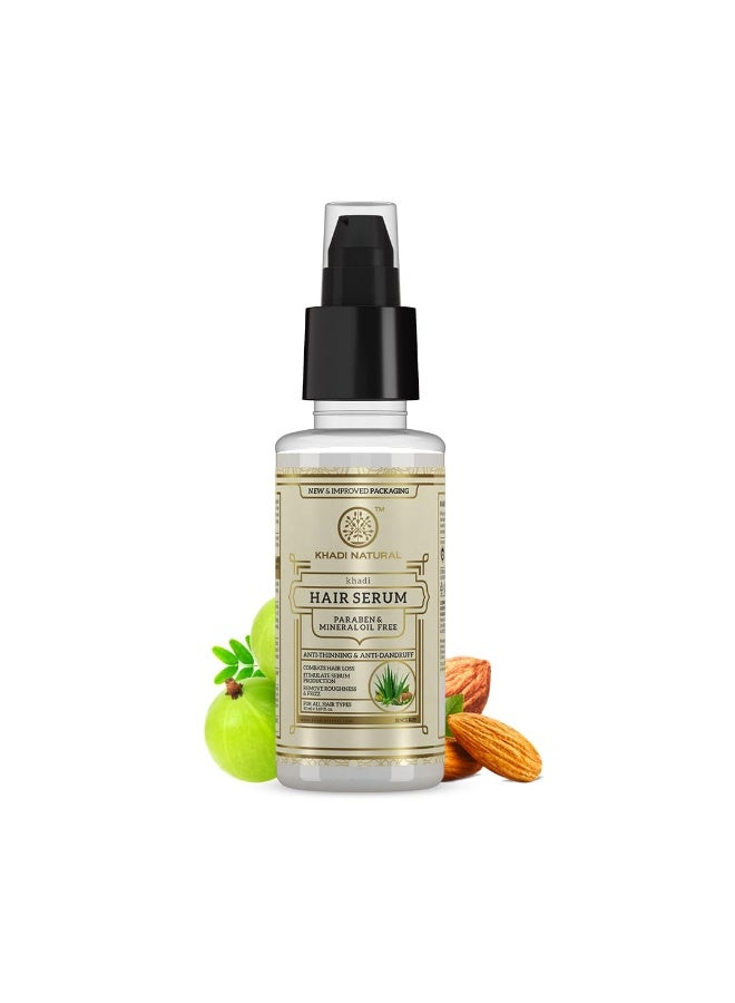 Natural Hair Serum For Soft, Shiny & Frizz-Free Hair, Anti-Thinning & Anti-Dandruff Serum, Hair Serum For Dull Hair, Paraben & Mineral Oil Free For All Hair Types, 50 Ml, Pack of 1