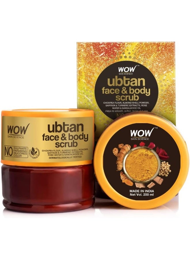 Face And Body Ubtan Scrub With Chickpea Flour, Saffron And Turmeric Extract 200 Ml