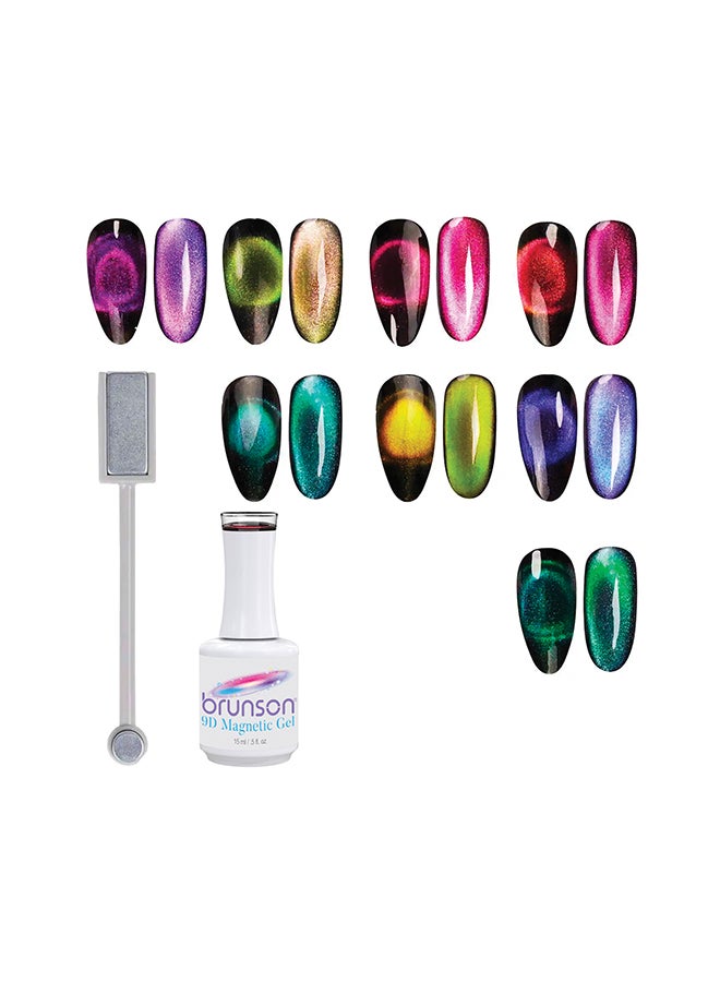 9D Magnet New Art UV LED Primer Soak Cat Eye Gel Nail Polish 9DCAT