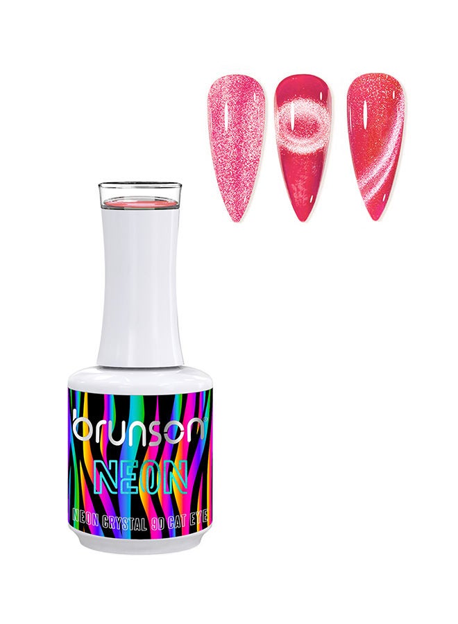 Gel Nail Polish 15ml Neon Crystal 9D Cat Eye Gel Polish Sparkly Diamond Gel Effect Magnetic French Manicure Pedicure Soak Off UV LED Gel Polish Salon Quality Chip Resistant Nail Extensions forNail Art
