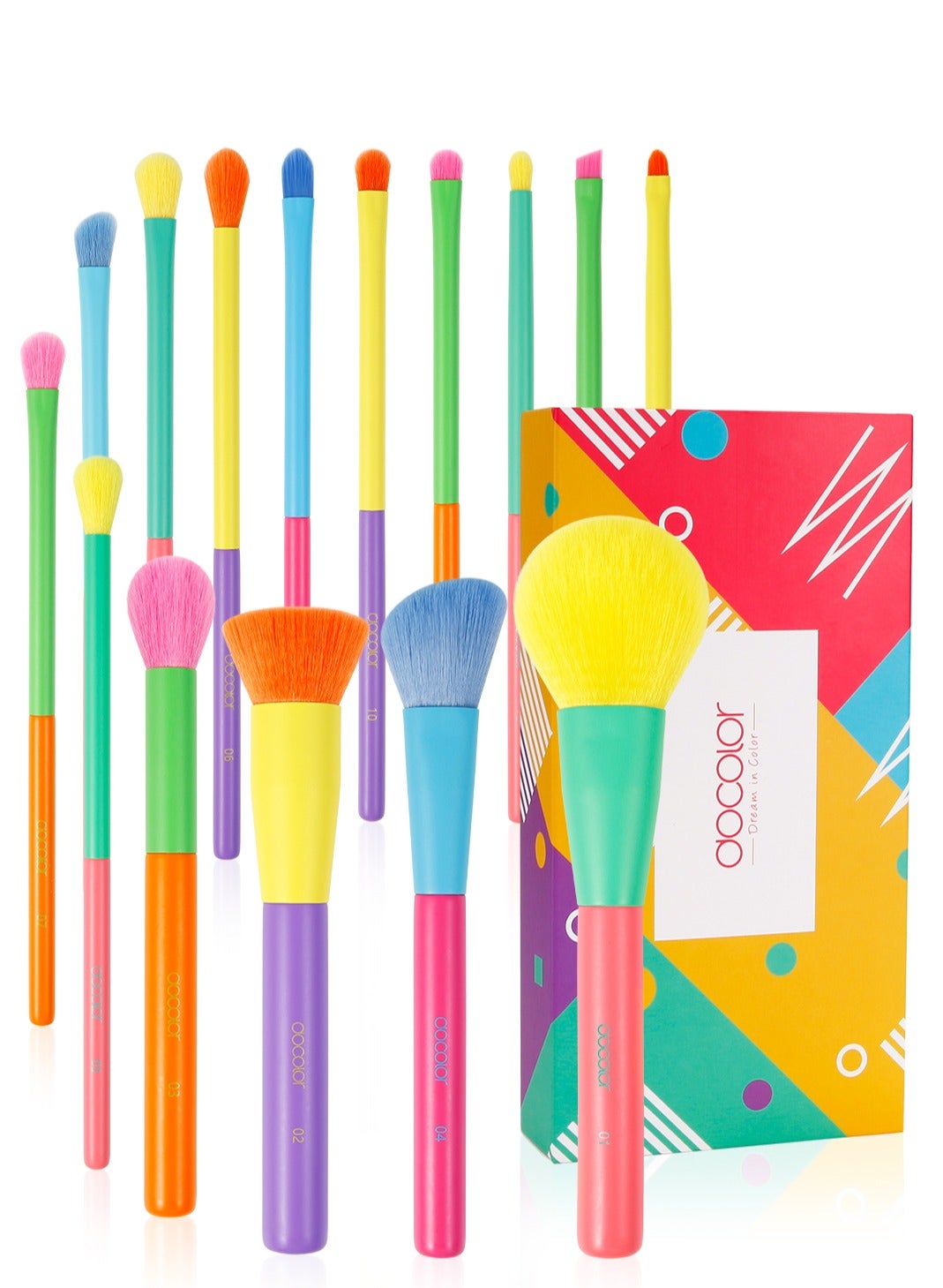 Professional 15-Piece Makeup Brush Set - Complete Face & Eye Kit with Travel Case