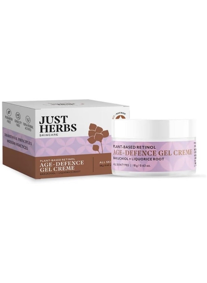 Just Herbs Plant-Based Retinol & Bakuchiol Night Cream | Anti-Aging Treatment for Fine Lines, Wrinkles & Dark Spots | Vegan, 100% Plant-Powered | 18g