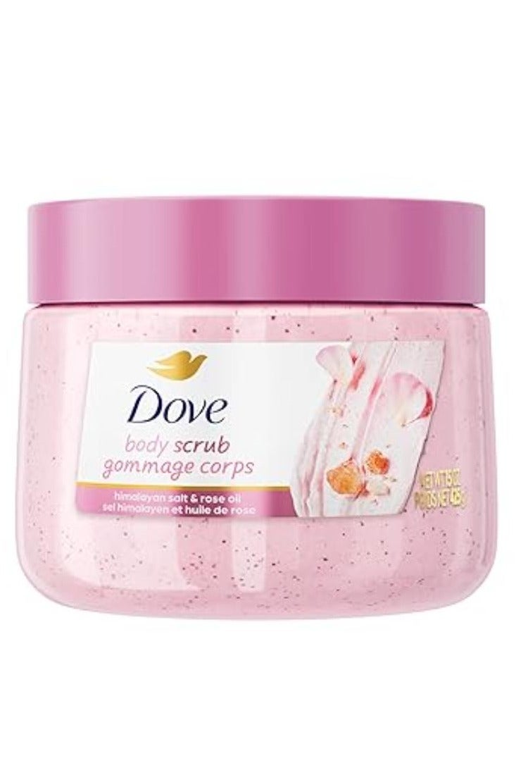 Himalayan Salt & Rose Oil Body Scrub Exfoliates and Deeply Nourishes for Smooth, Radiant Skin 425 g