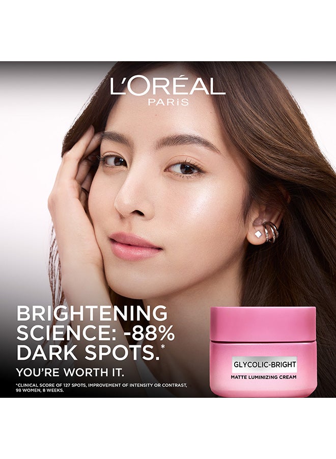 Glycolic Bright Matte Luminizing Cream, Instant Glow Booster, Fades Dark Spots, 50ml - image 2