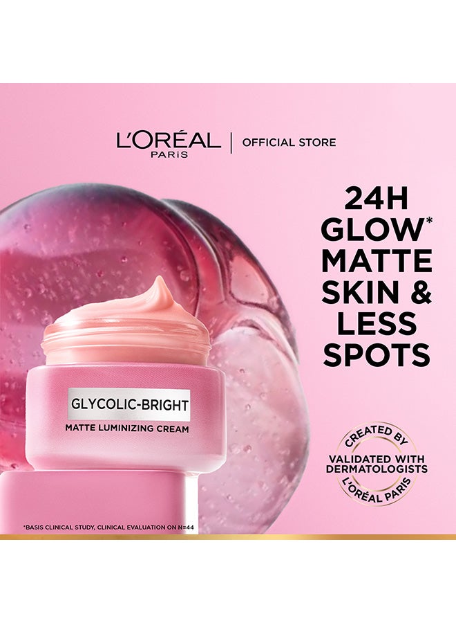 Glycolic Bright Matte Luminizing Cream, Instant Glow Booster, Fades Dark Spots, 50ml - image 3