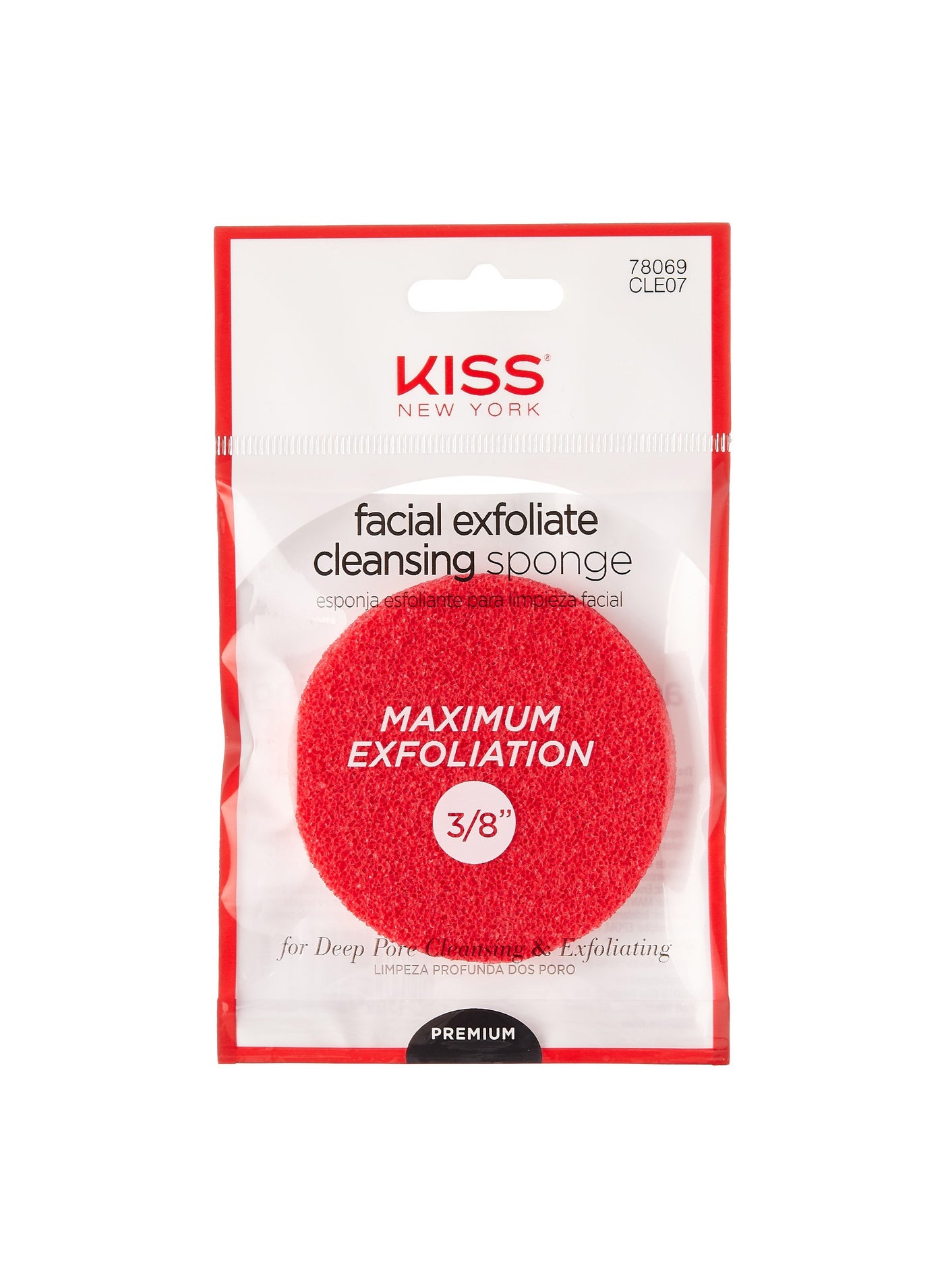 Kiss Facial Exfoliate Cleansing Sponge CLE07