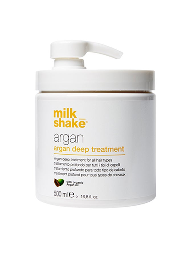 Argan Deep Treatment Mask – Nourishing Hair Treatment with Organic Argan Oil & Wheat Proteins – Anti-Frizz, Hydrating & Color-Safe Hair Mask for Soft, Shiny, Manageable Hair, 500ml