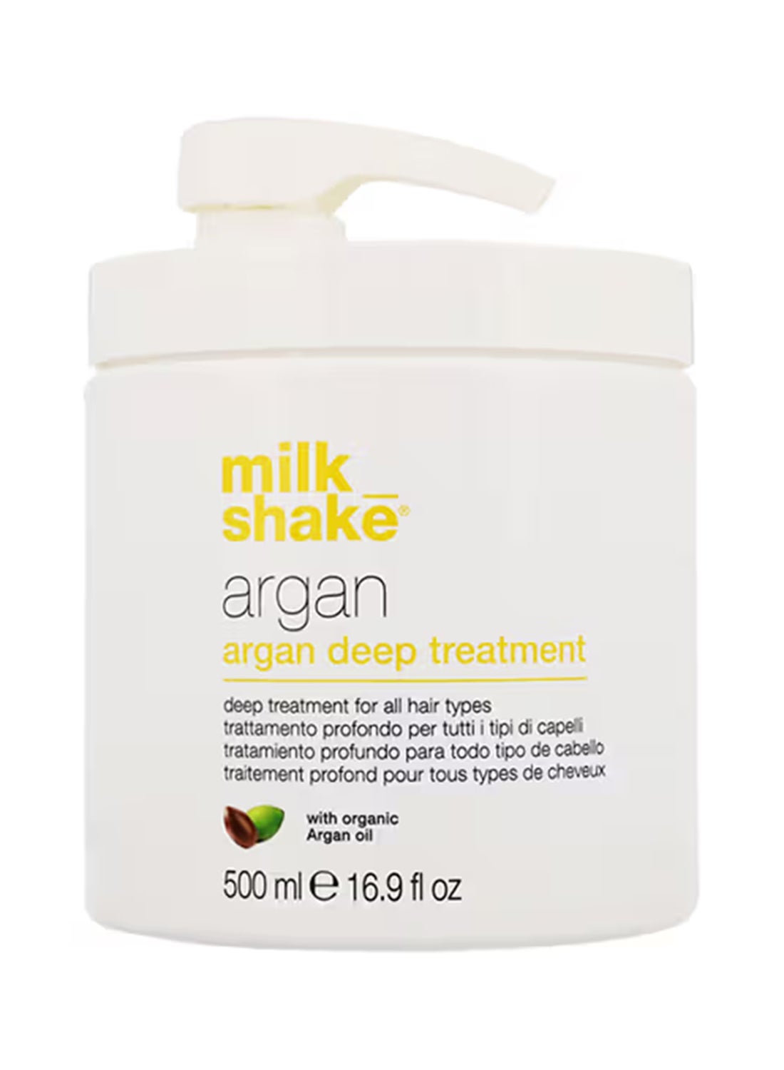 Argan Deep Treatment Mask – Nourishing Hair Treatment with Organic Argan Oil & Wheat Proteins – Anti-Frizz, Hydrating & Color-Safe Hair Mask for Soft, Shiny, Manageable Hair, 500ml