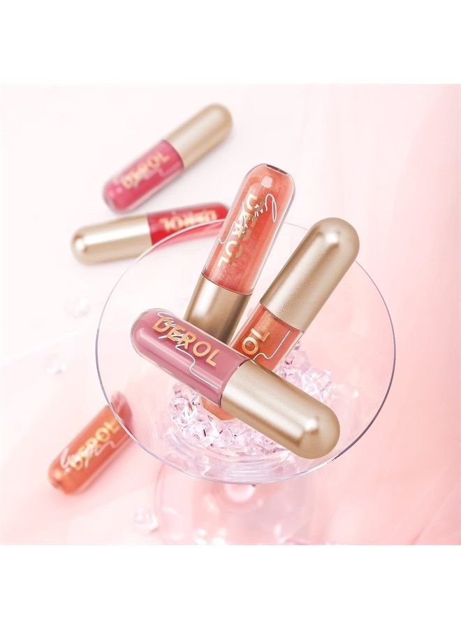 Plumping Lip gloss,Glossy and Cool,Make Lips Plump and Moisturizing,Lip Gloss contains Peppermint and Beeswax,Cruelty Free,0.19 oz.(05#Dogwood)