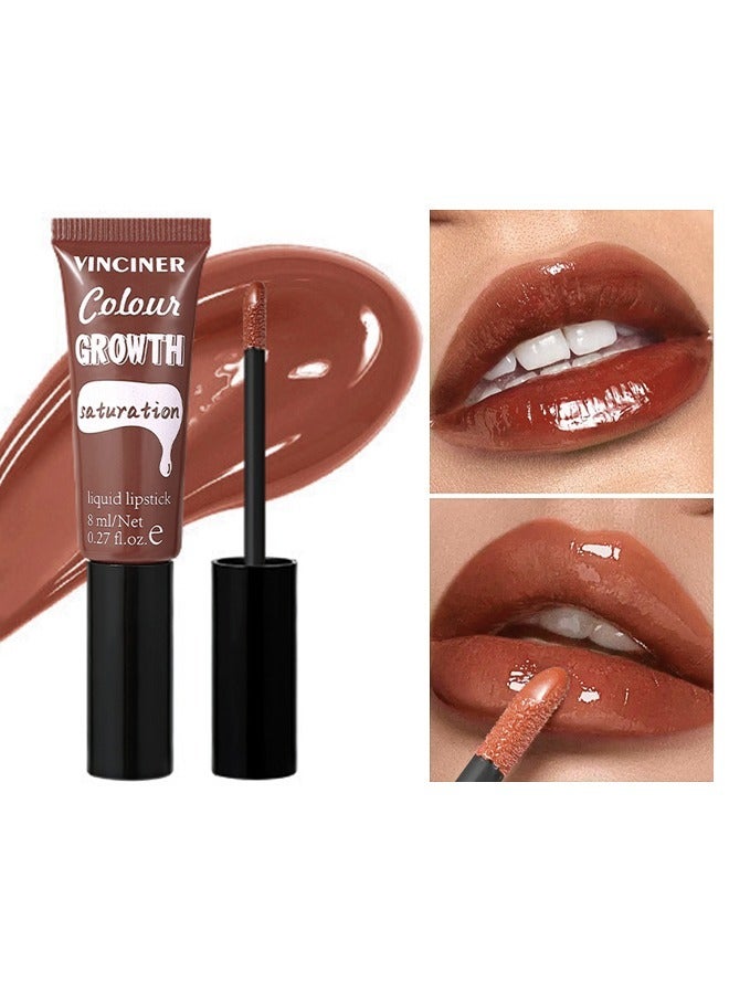 Saturation Liquid Lipstick-Hydrating Moisturizing Long Lasting High Glossy Jelly Lip Stain Super Gloss Balm Oil #03