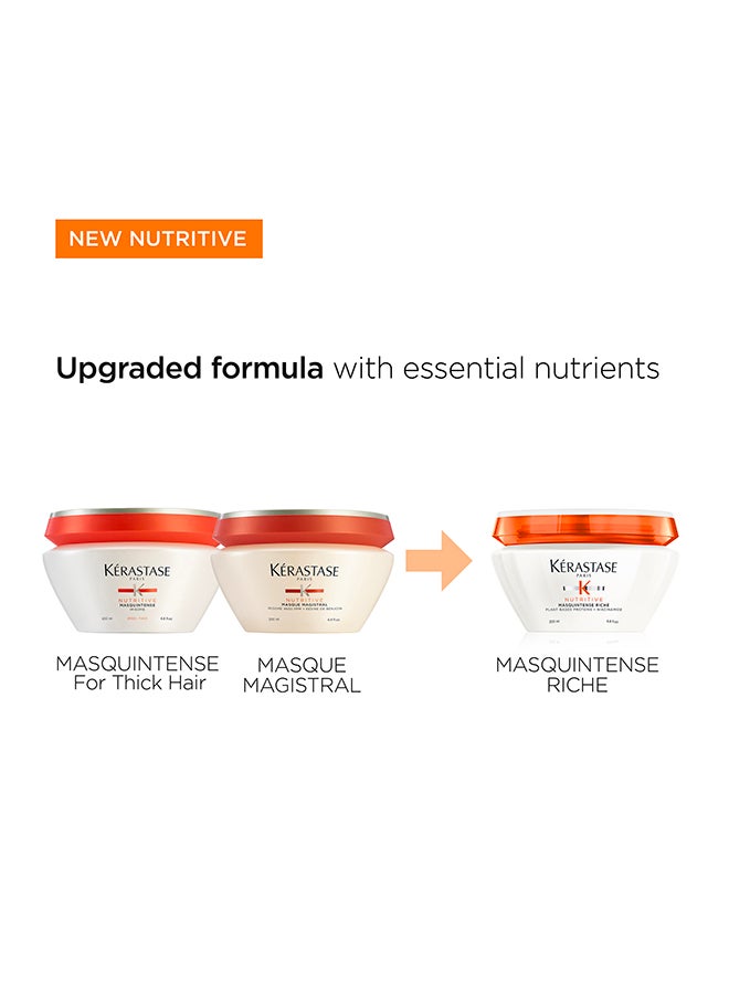 Nutritive Masquintense Riche Deep Nutrition Rich Mask for Very Dry, Medium to Thick Hair 200ml - image 4
