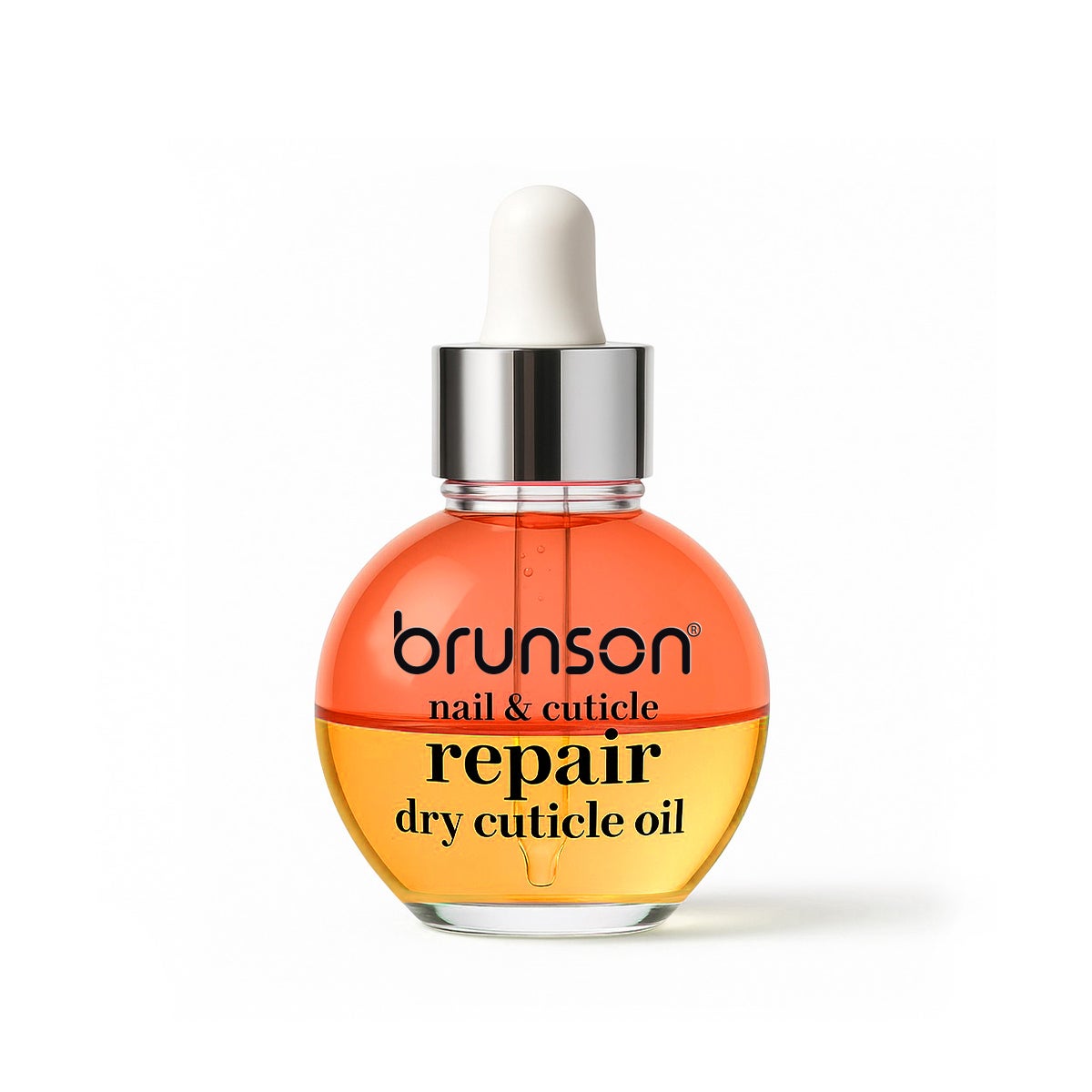 Brunson Nail and Cuticle Repair Oil 30ml Double Layer Hydrating and Nourishing Cuticle Oil with Vitamin E Salon Quality Cuticle Oil for Dry Brittle Nails and Nail Growth Quick Absorbing and Non Greasy