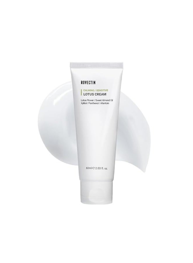 Clean Lotus Water Cream- Gentle and Vegan Moisturizer For Skin Purifying (2.03 fl.oz, 60ml)